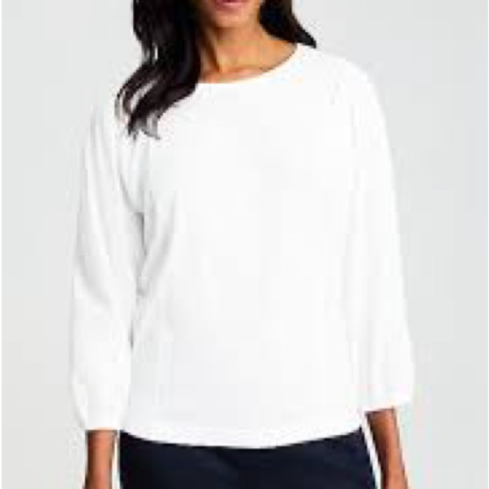 LIKE NEW SIZE M J. Jill Women's Classic White Top